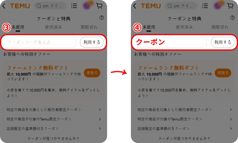 Temuクーポン概要 Temuクーポンの使い方