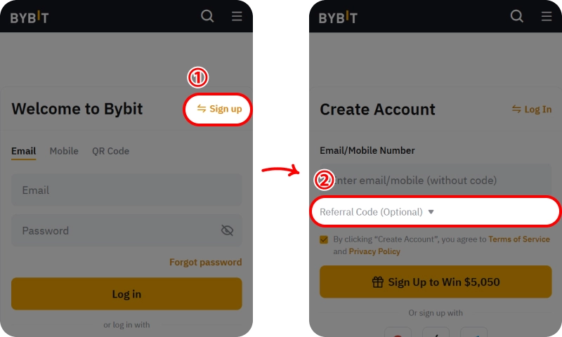 Bybit紹介コード概要 Bybit紹介コードを使って登録する