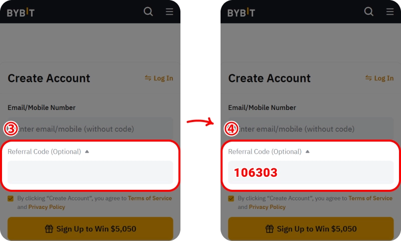 Bybit紹介コード概要 Bybit紹介コードを使って登録する